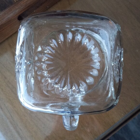 Vintage Anchor Hocking Clear Starburst Pattern Square Pitcher - Picture 10 of 16